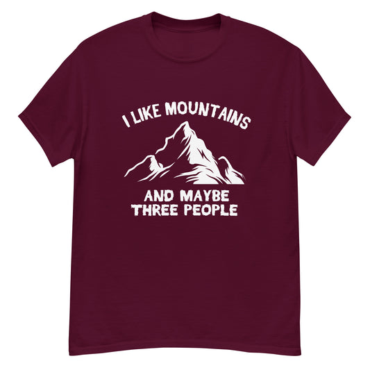 I like Mountains and maybe three people classic tee