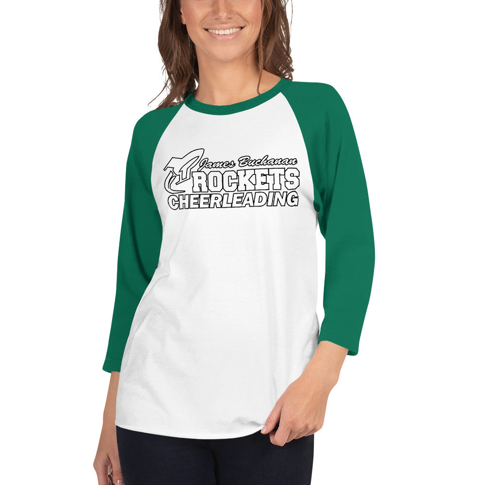 James Buchanan Rockets Cheerleading 3/4 sleeve raglan shirt