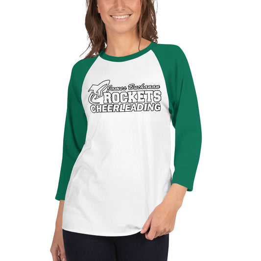 James Buchanan Rockets Cheerleading 3/4 sleeve raglan shirt