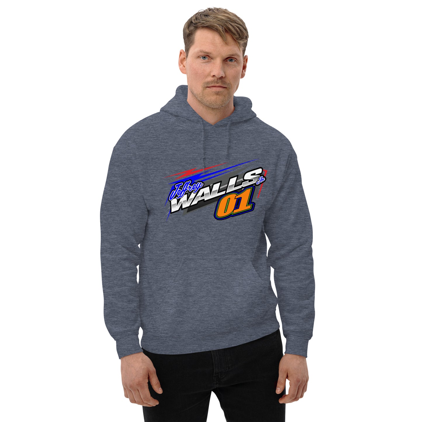 Jeffrey Walls 2024 Racing Shirt (Front and Back Design) Unisex Heavy Blend Hoodie | Gildan 18500